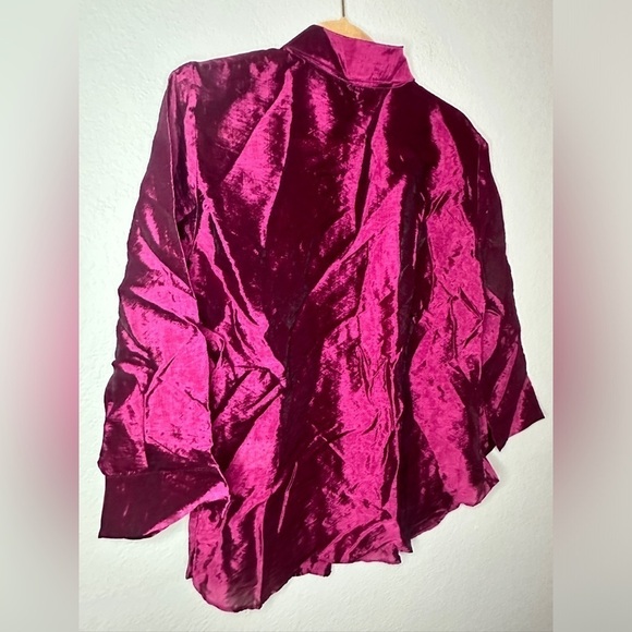 New With Tags Karen Kane Optic 3/4 Sleeve Button Down Shirt Women’s Size XL - Picture 8 of 9